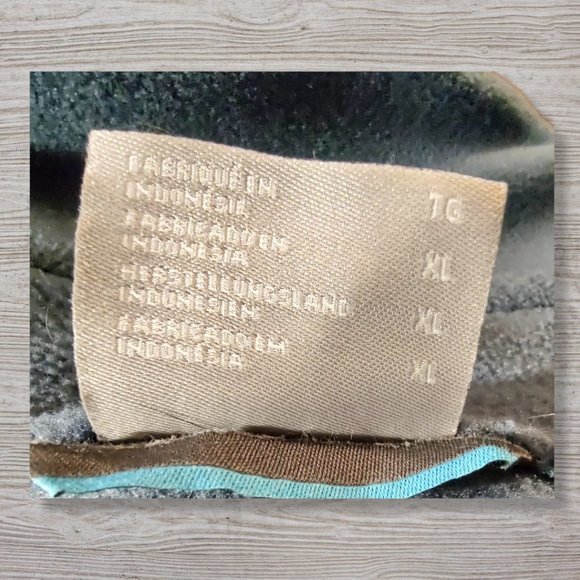 Columbia blue & tan fleece zippered jacket, size XL EUC - Picture 5 of 6